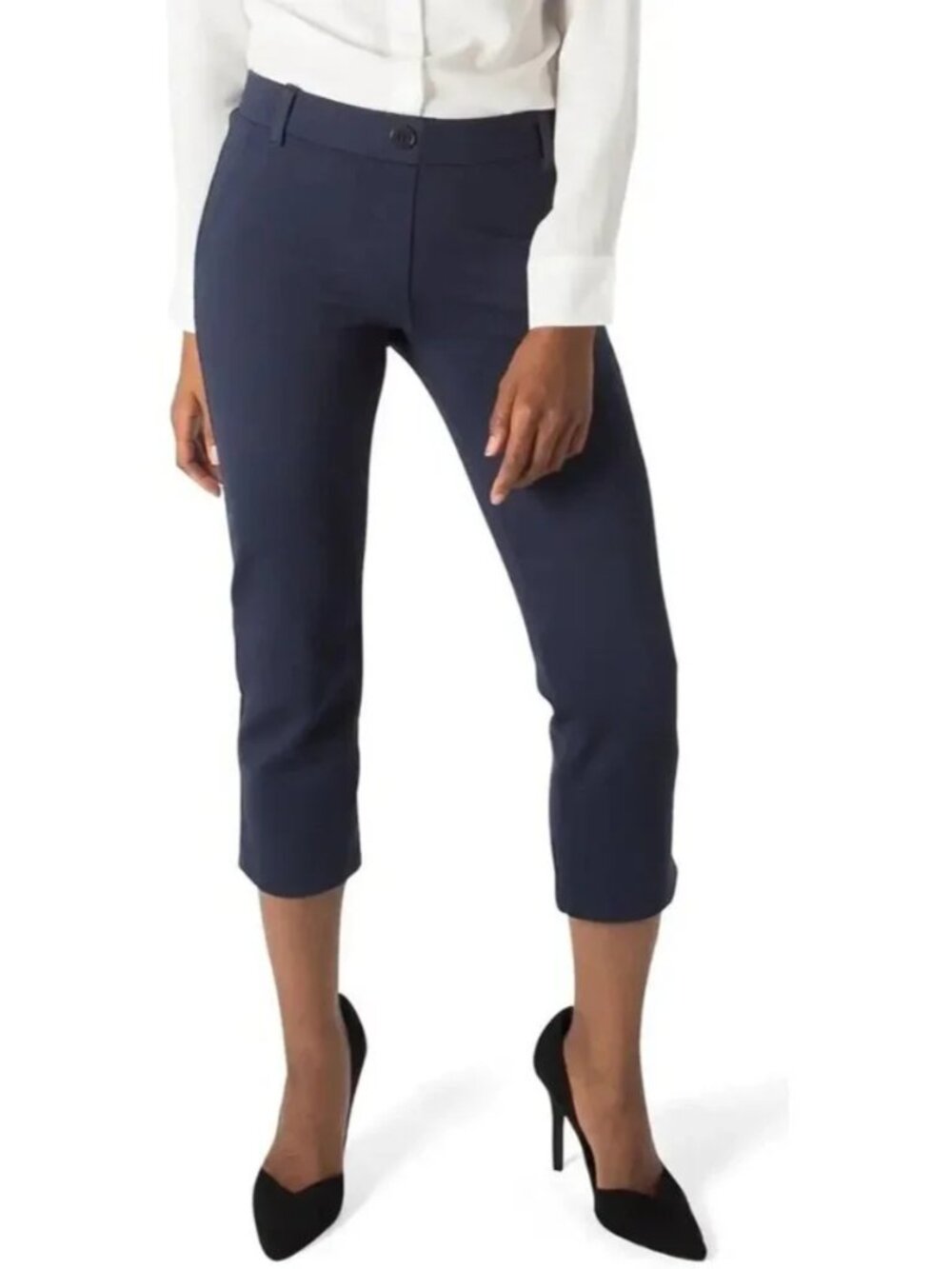 New Betabrand Navy Crop Two Pocket Dress Pant Yoga Pants 1X